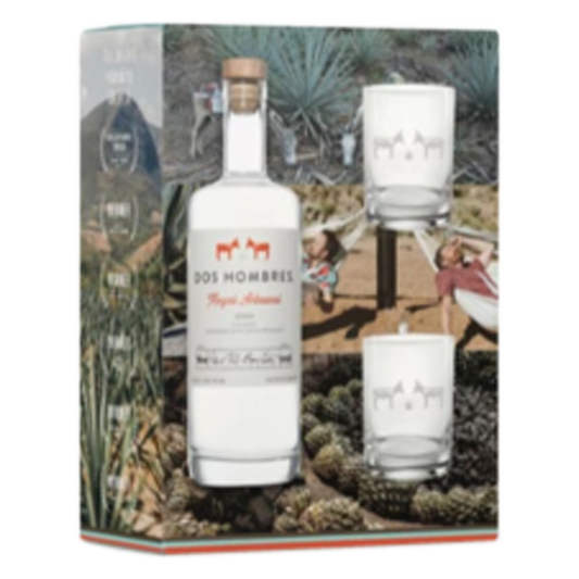 Dos Hombres Mezcal with 2 Glasses Gift 750ml