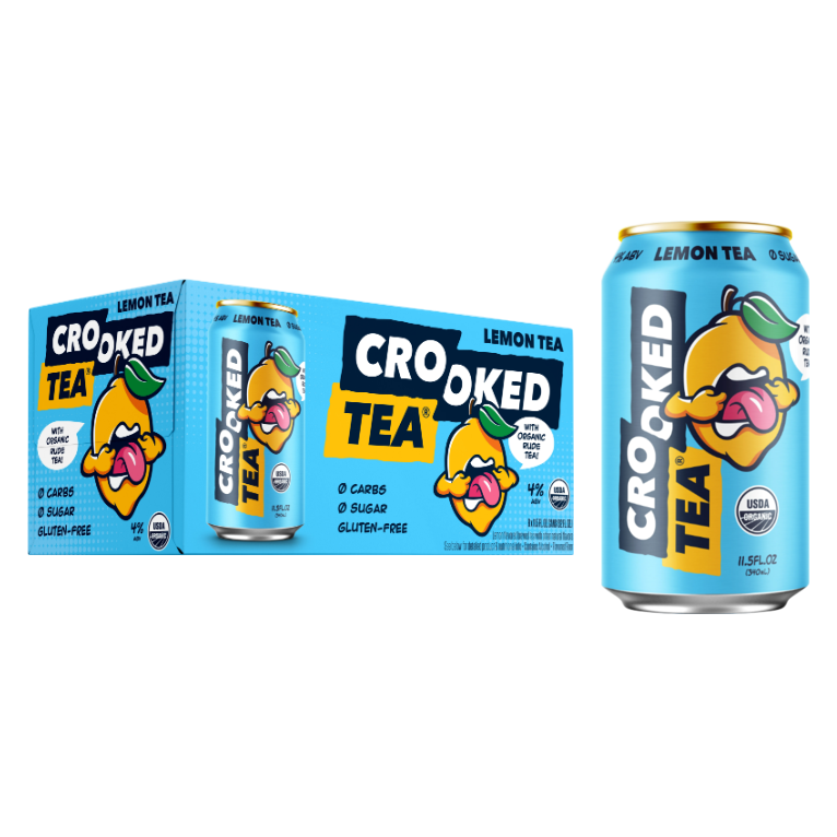 Crooked Tea Lemon 8pk 12oz Can 4% ABV