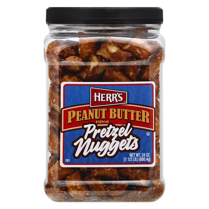 Herr's Peanut Butter Filled Pretzel Nuggets, 24oz