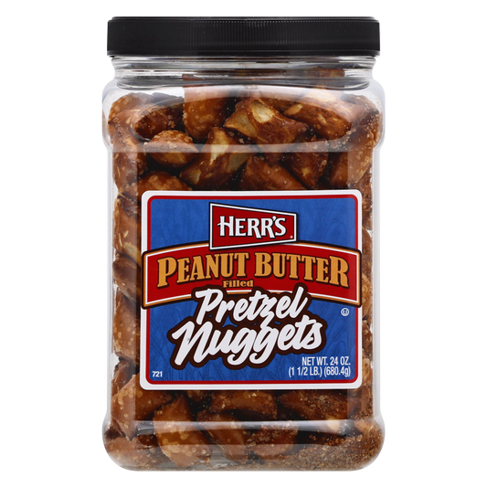 Herr's Peanut Butter Filled Pretzel Nuggets, 24oz