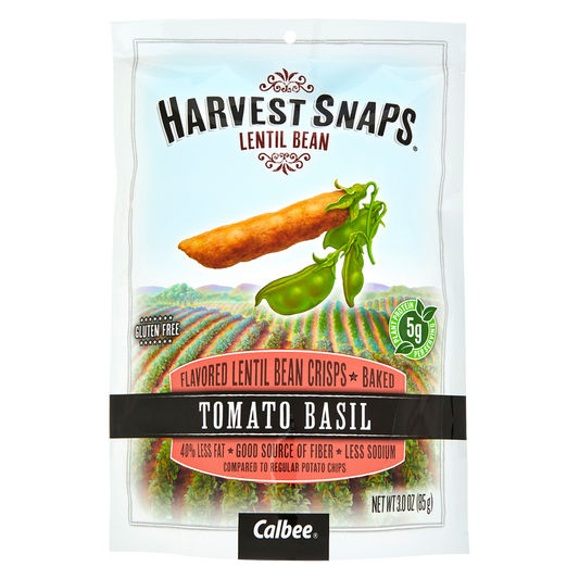 Harvest Snaps Tomato Basil Lentil Bean Crisps 3oz