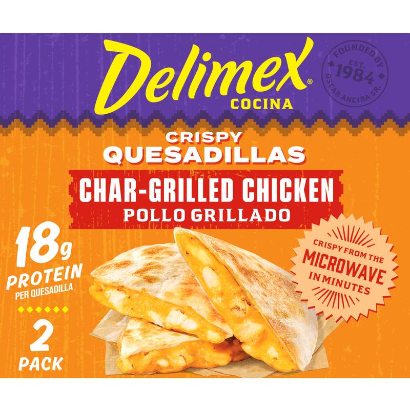 Delimex Char-Grilled Chicken Crispy Quesadillas, 8oz.