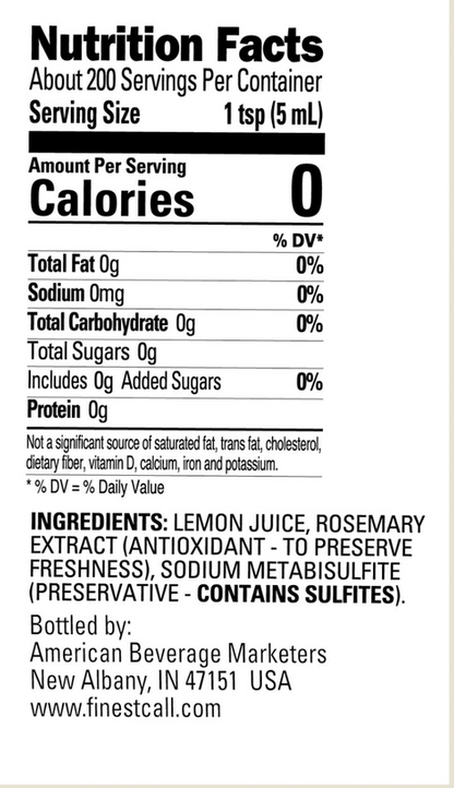 Finest Call Single Press Lemon Juice1 Liter