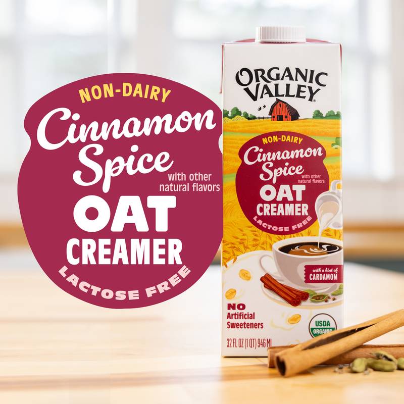 Organic Valley Cinnamon Spice Oat Coffee Creamer 32oz
