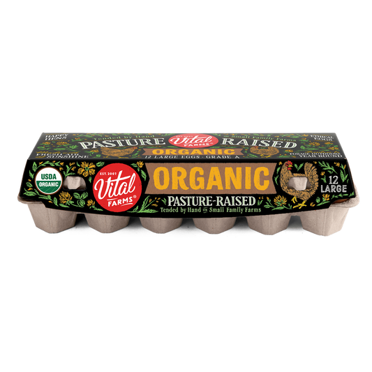Vital Farms Organic Pasture-Raised Grade-A Large Eggs - 12ct