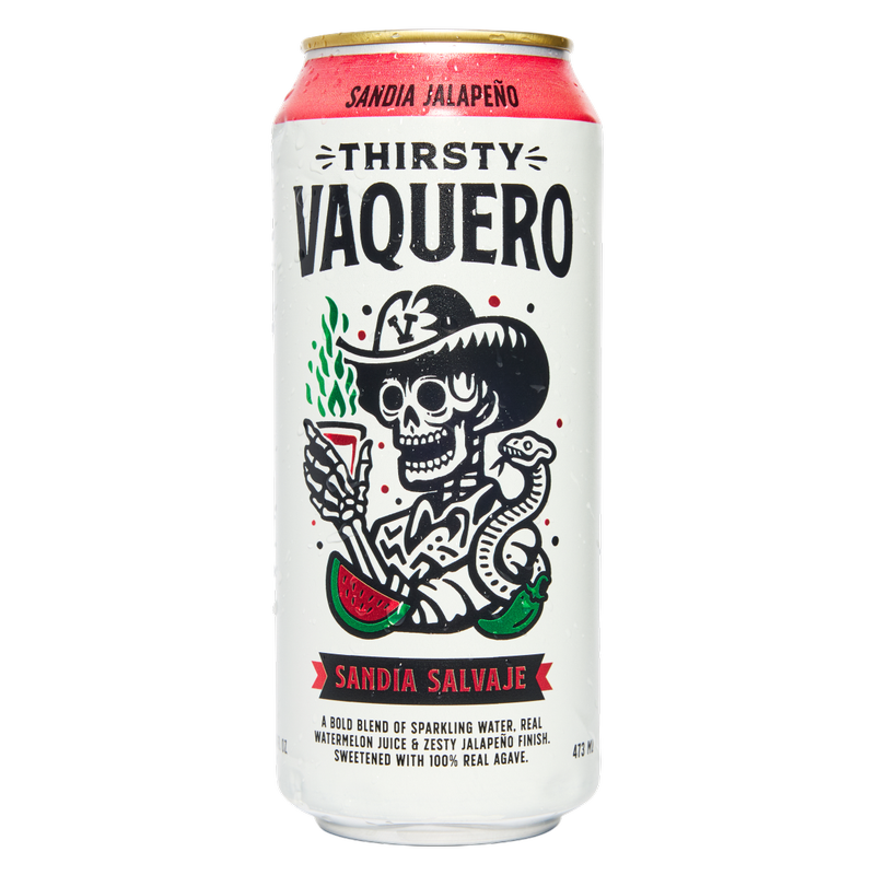 Thirsty Vaquero Sandia Salvaje Sparkling Water 4pk 16oz Can