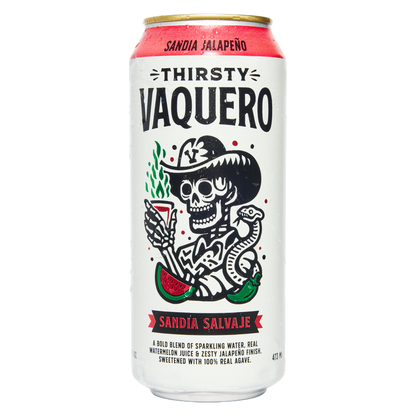 Thirsty Vaquero Sandia Salvaje Sparkling Water 4pk 16oz Can