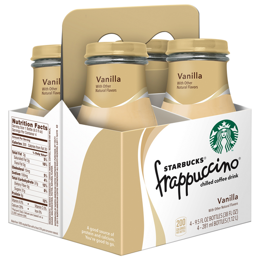 Starbucks Vanilla Frappuccino 4pk 9.5oz Btl
