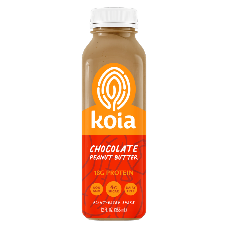 Koia Chocolate Peanut Butter Plant Based Protein Drink 12oz Btl