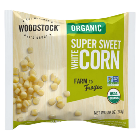 Woodstock Frozen Organic Supersweet White Corn 10oz