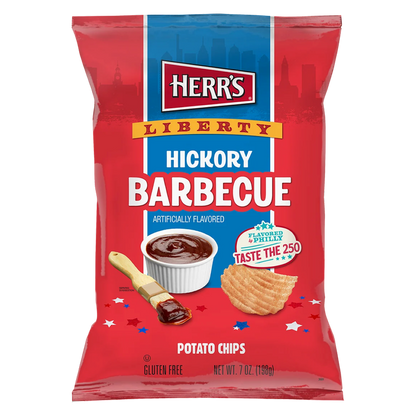 Herr's Liberty Hickory BBQ Ripple Chips 2.125oz.
