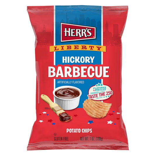 Herr's Liberty Hickory BBQ Ripple Chips 2.125oz.