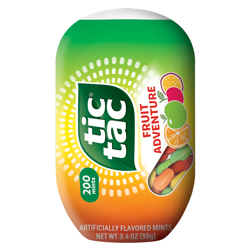 Tic Tac Fruit Adventure Mints, On-The-Go Refreshment, 3.4 oz Bottle Pack