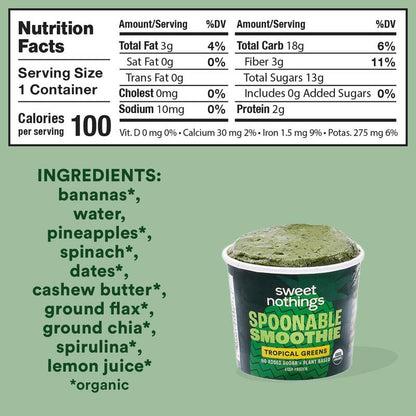 Sweet Nothings Smoothie Cup - Tropical Greens 3.5oz