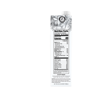 Milkadamia Unsweetened Vanilla Macadamia Milk 32oz Carton