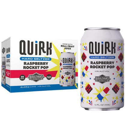 Quirk Spiked & Sparkling Raspberry Rocket Pop 12pk 12oz Can 4.0% ABV