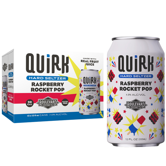 Quirk Spiked & Sparkling Raspberry Rocket Pop 12pk 12oz Can 4.0% ABV