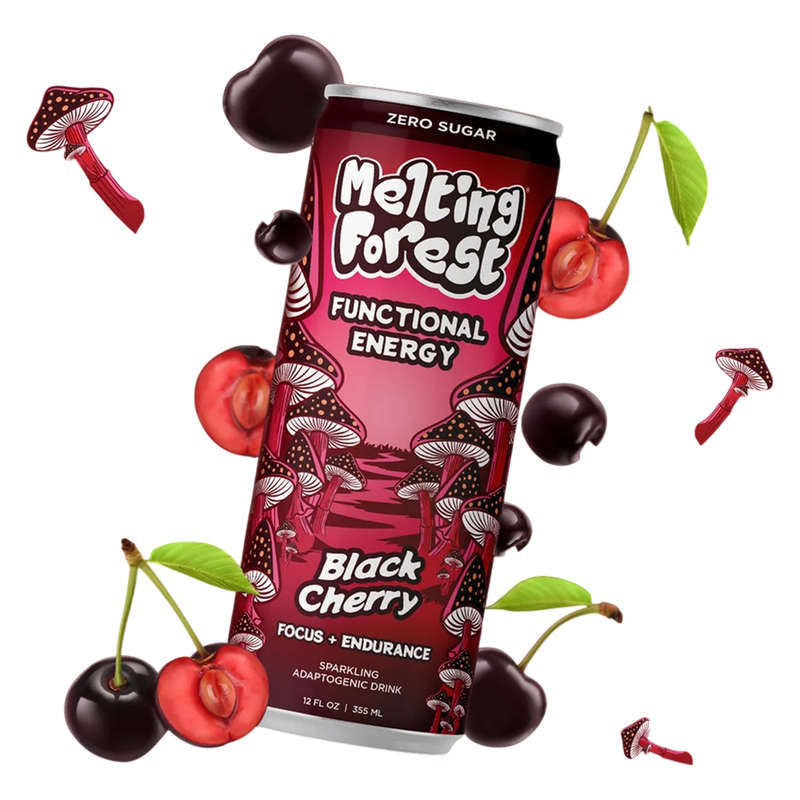 Melting Forest Black Cherry Mushroom Energy 12oz Can