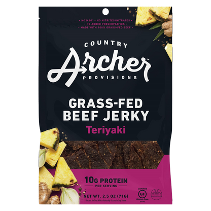 Country Archer Teriyaki Beef Jerky 2.5 oz. Bag