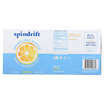 Spindrift Lemon Sparkling Water 8pk 12oz can