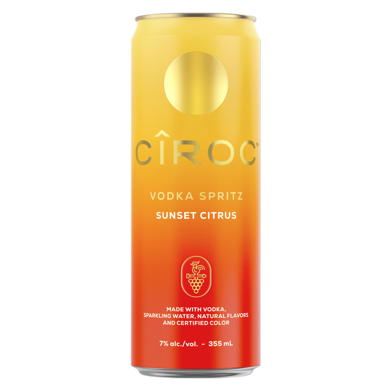 Ciroc Vodka Spritz Sunset Citrus 12oz 4pk 5% ABV