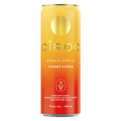 Ciroc Vodka Spritz Sunset Citrus 12oz 4pk 5% ABV