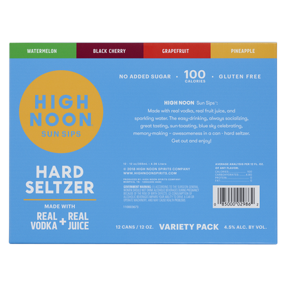 High Noon Vodka Hard Seltzer Variety 12pk 12oz Can 4.5% ABV