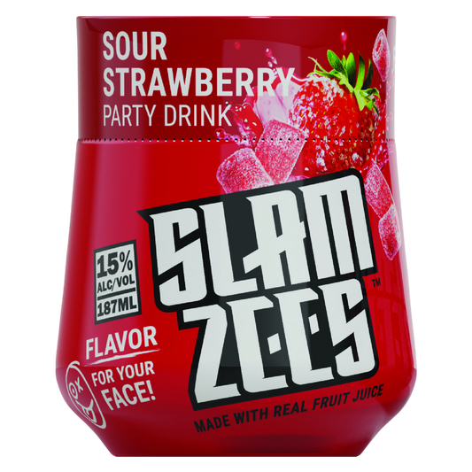 Slamzees Sour Strawberry 187ml 15% ABV