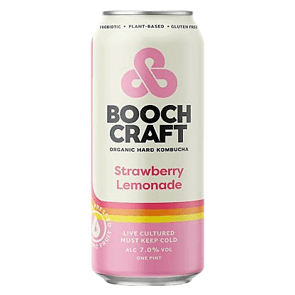 Boochcraft Kombucha Strawberry Lemonade (16 OZ CAN)