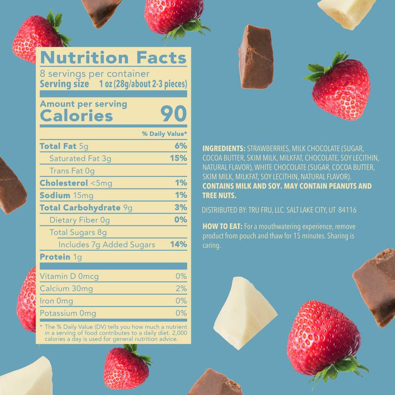 Tru Fru Natures Strawberries Hyper Chilled in White & Milk Chocolate
