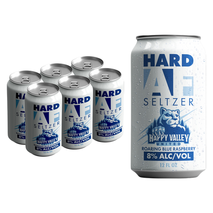 Hard AF PSU Blue Roaring Raspberry Seltzer 6pk 12oz Can 8% ABV