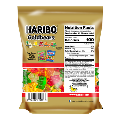 Haribo Goldbears Gummi Candy 10oz