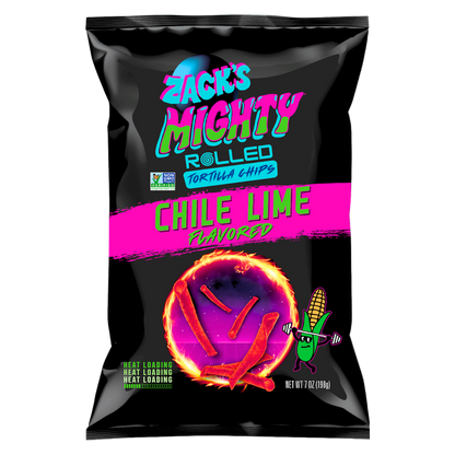 Zack's Mighty Chile Lime Rolled Tortilla Chips 7oz