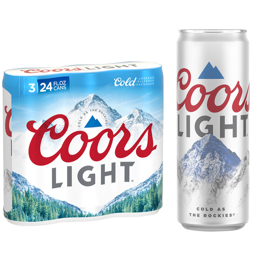 Coors Light 3pk 24oz Can 4.2% ABV