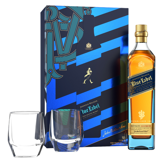 Johnnie Walker Blue Label Scotch Gift Set 750ml (80 Proof)