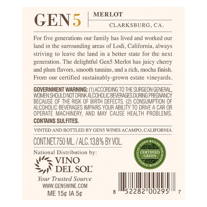 Gen 5 Merlot 750ml