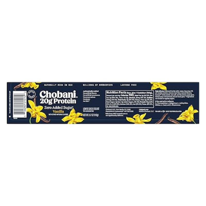 Chobani 20g Protein Vanilla Greek Yogurt - 6.7oz