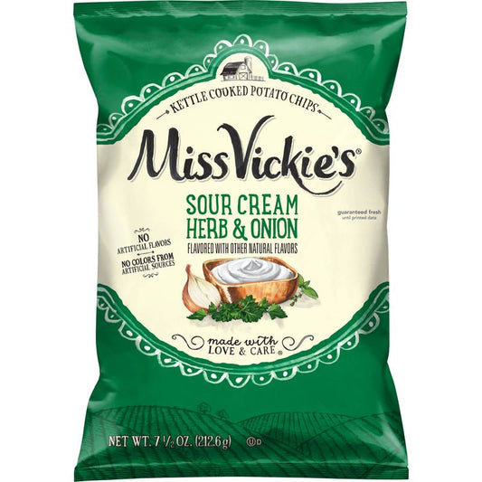 Miss Vickies Sour Cream Herb & Onion 7.5oz 