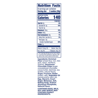 Pillsbury Soft Baked Chocolate Chip Cookies 9.53oz