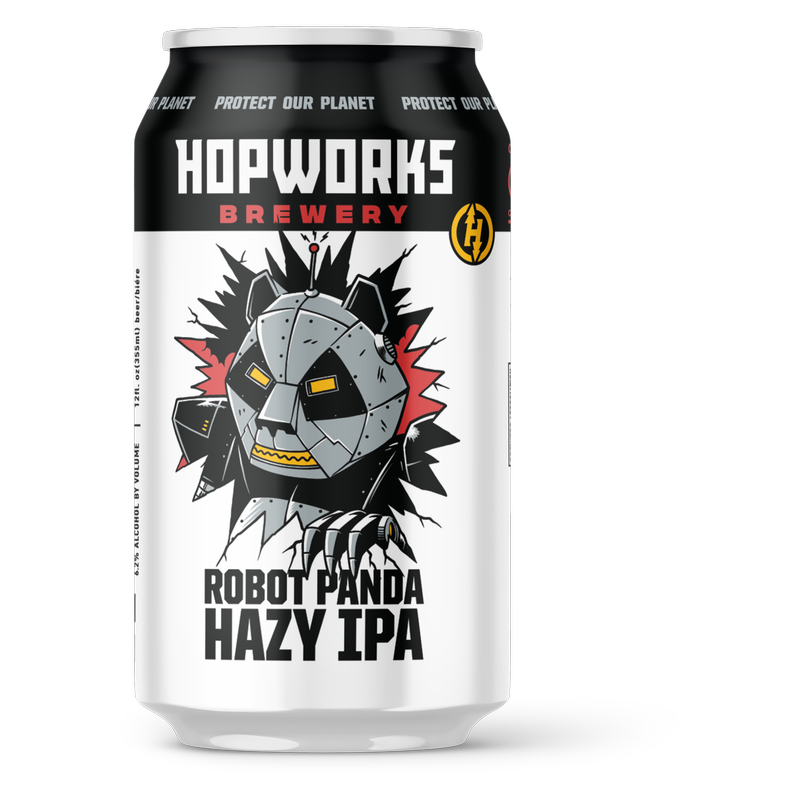 Hopworks Robot Panda Hazy IPA 6pk 12oz Can