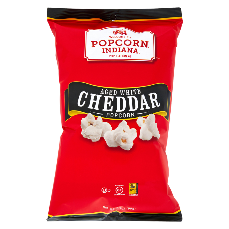 Popcorn Indiana Aged White Cheddar 3.5oz