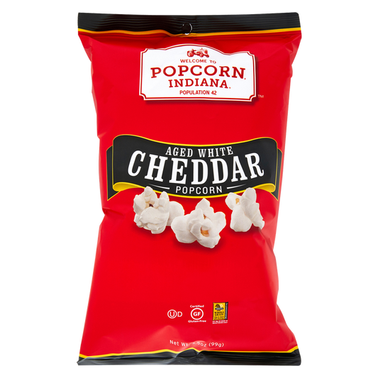 Popcorn Indiana Aged White Cheddar 3.5oz