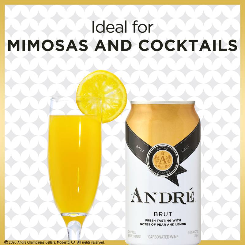 Andre Brut California Champagne Sparkling Wine Single Serve 375ml Can