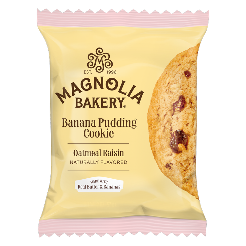 Magnolia Bakery, Banana Pudding Cookies, Oatmeal Raisin, 8oz 4 count