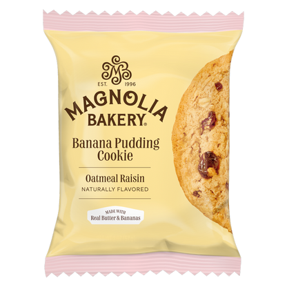 Magnolia Bakery, Banana Pudding Cookies, Oatmeal Raisin, 8oz 4 count
