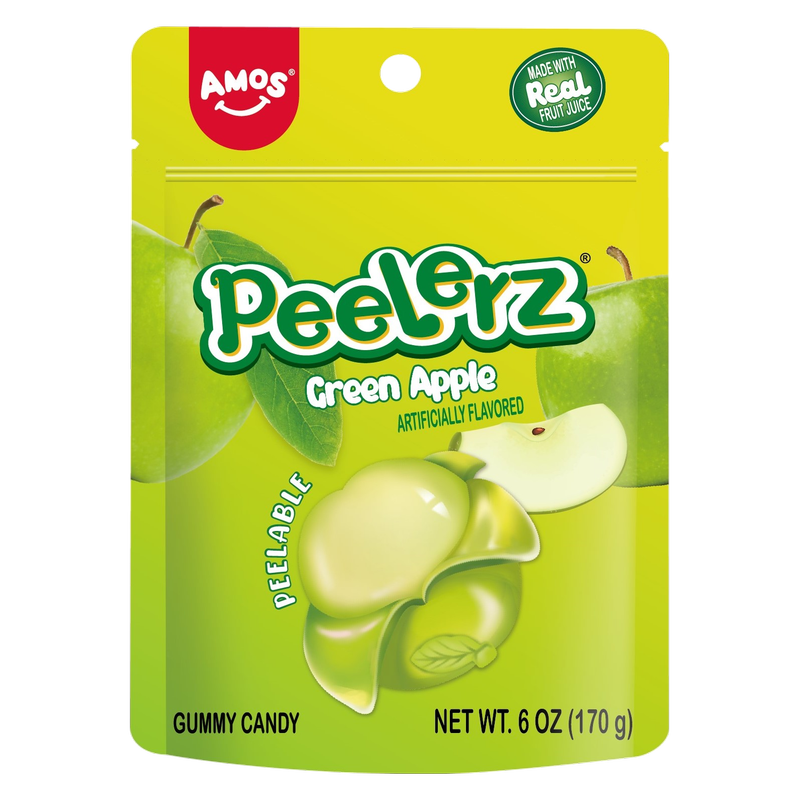 Amos Peelerz Gummy Green Apple, 6 oz