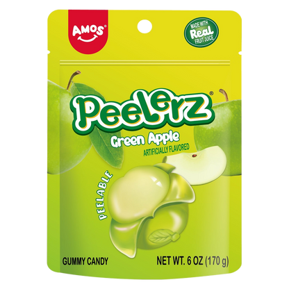 Amos Peelerz Gummy Green Apple, 6 oz