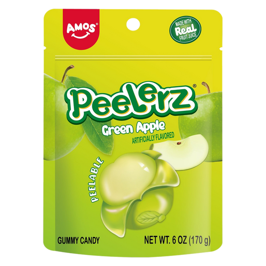 Amos Peelerz Gummy Green Apple, 6 oz