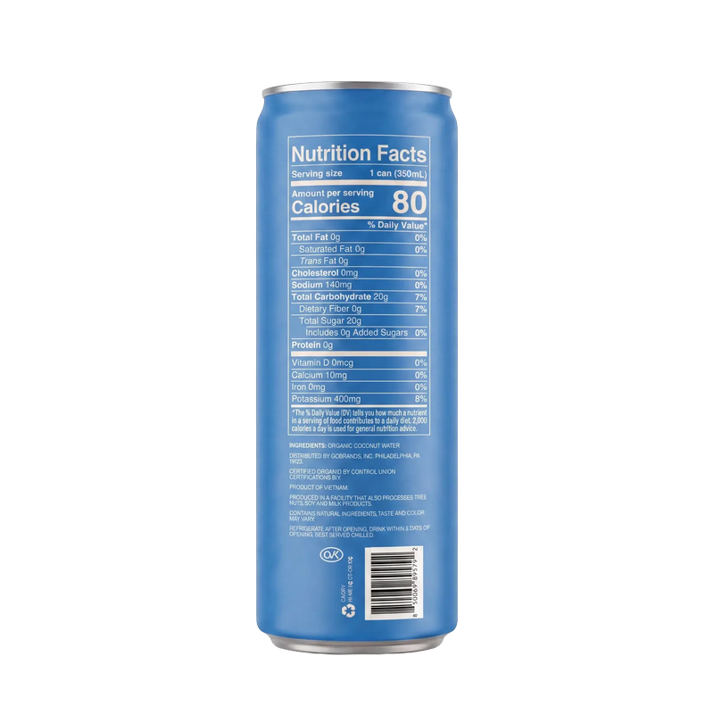 Good Nut Premium Organic Coconut Water 11.8oz Can 6pk