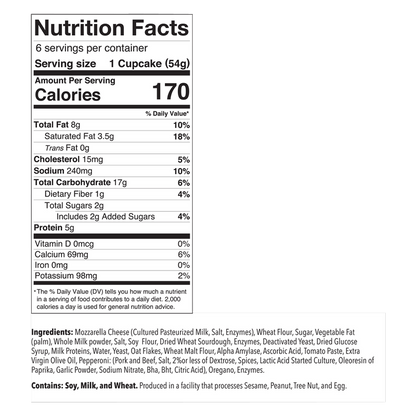 The Pizza Cupcake Pepperoni 6ct 11.5oz